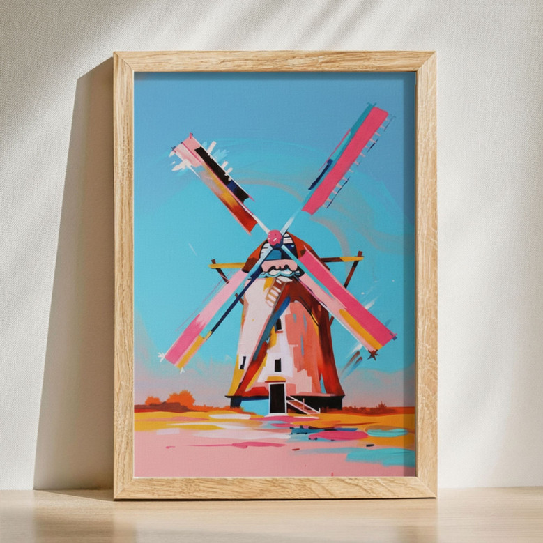 Vibrant Windmill Canvas - Modern Farmhouse Bedroom Charm Vibrant Windmill Canvas - Modern Farmhouse Bedroom Charm