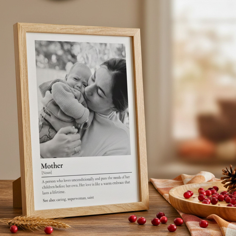 Heartfelt Personalized Mom Definition Canvas Photo Gift