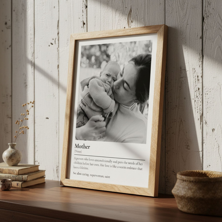 Heartfelt Personalized Mom Definition Canvas Photo Gift