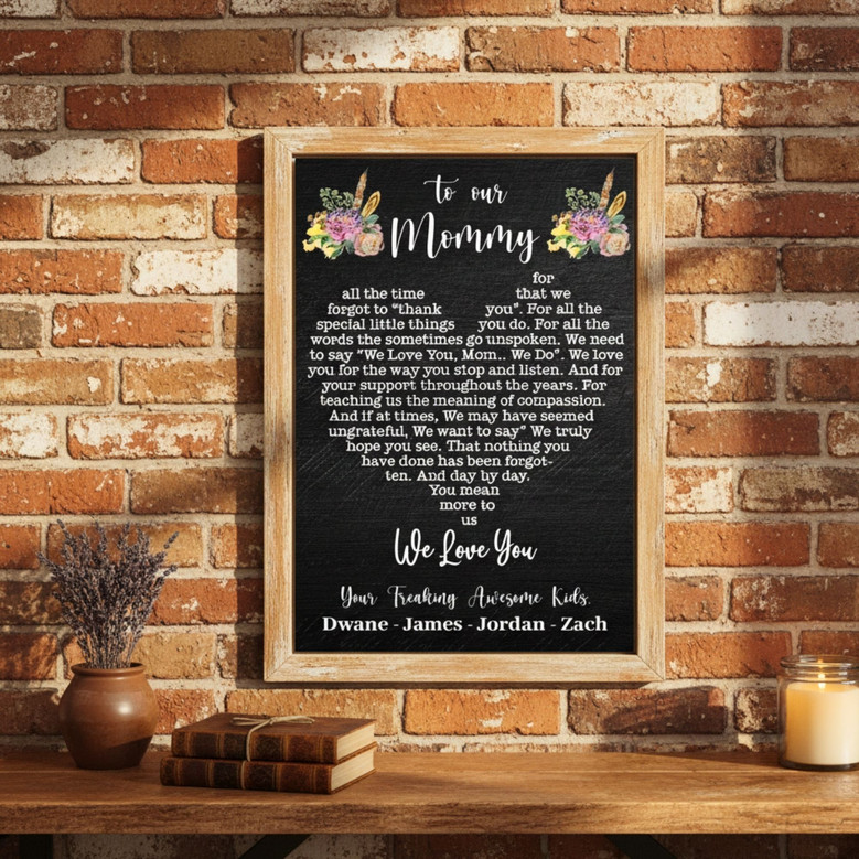 Heartfelt Personalized Mother Daughter Canvas Keepsake
