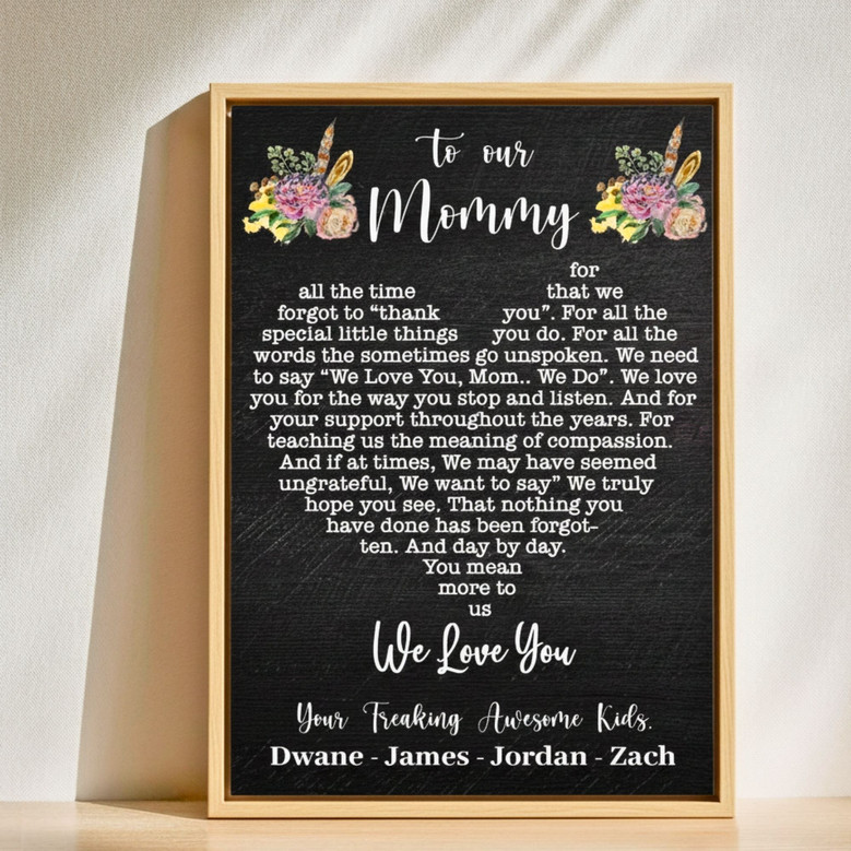 Heartfelt Personalized Mother Daughter Canvas Keepsake