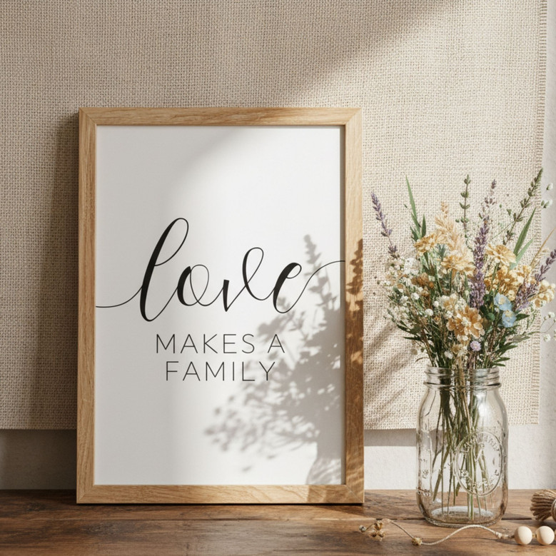 Inspirational Family Love Canvas Art - Housewarming Gift Inspirational Family Love Canvas Art - Housewarming Gift