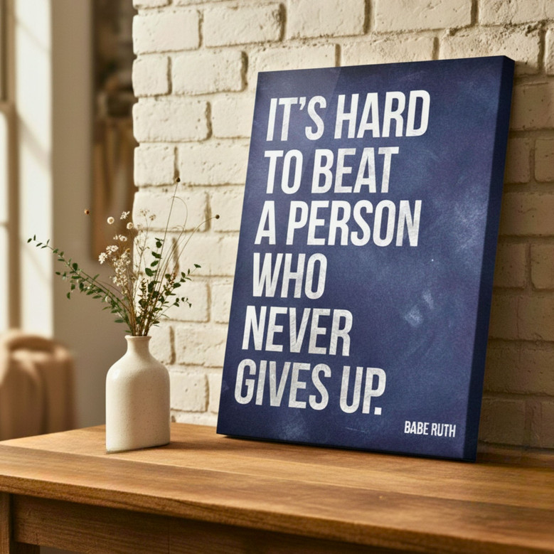 Legendary Babe Ruth Quote - Inspiring Sports Motivation Canvas Art