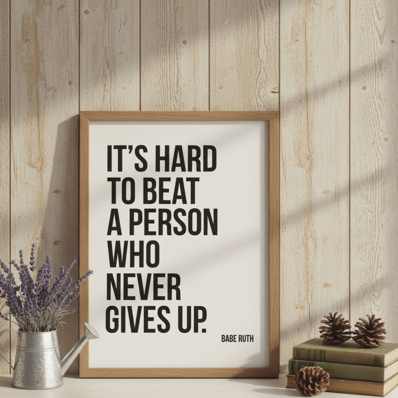 Legendary Babe Ruth Quote - Inspiring Sports Motivation Canvas Art