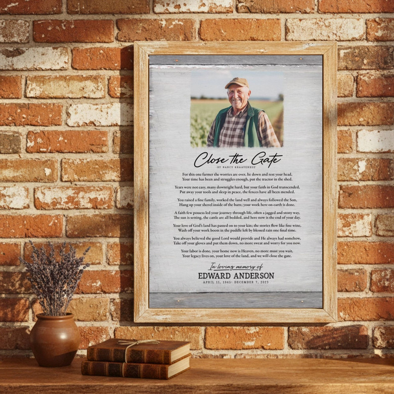 Personalized Farm Memorial Canvas - A Touching Bereavement Gift