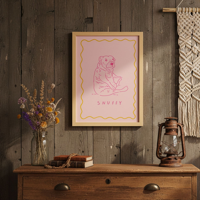 Unique Ugly Dog Wall Art Canvas For Pet Lovers - Personalized Pet Caricature Gift