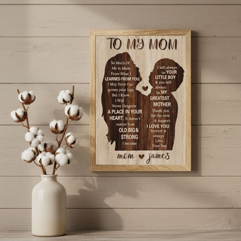 Custom Mother-Son Canvas Art - The Perfect Heartfelt Gift for Mom