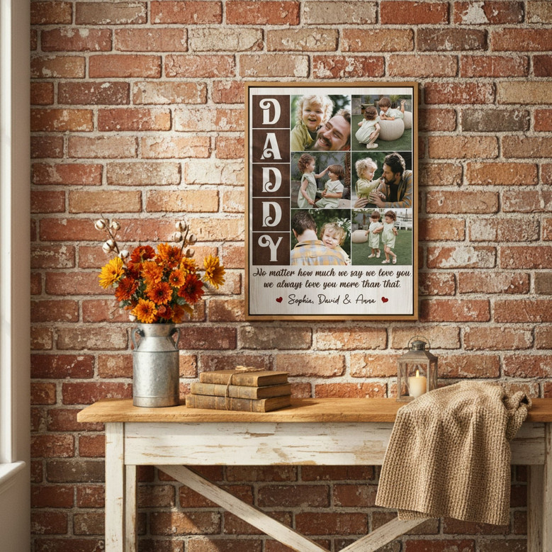 Custom Best Dad Ever Canvas from Son or Daughter