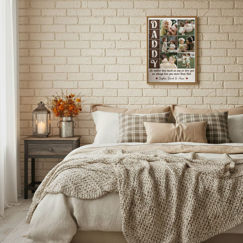 Custom Best Dad Ever Canvas from Son or Daughter