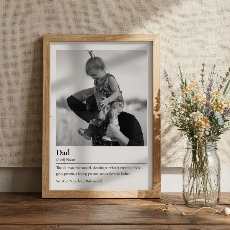 First-Time Dad's Birthday Canvas - Daughter's Heartfelt Gift