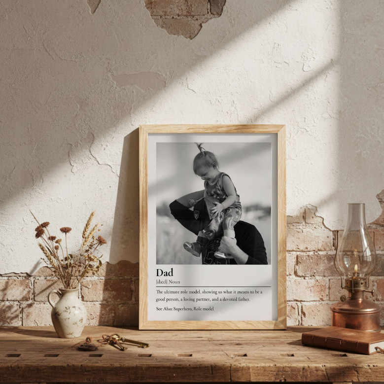 First-Time Dad's Birthday Canvas - Daughter's Heartfelt Gift