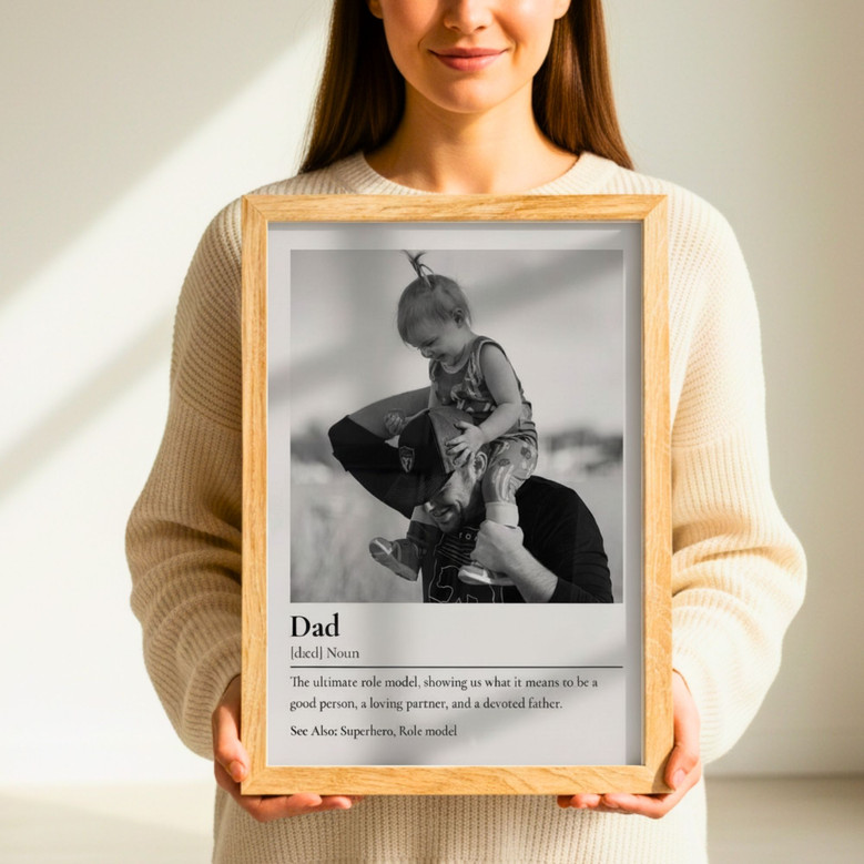 First-Time Dad's Birthday Canvas - Daughter's Heartfelt Gift