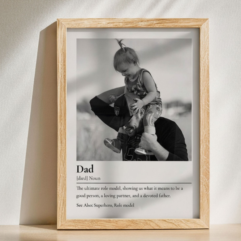 First-Time Dad's Birthday Canvas - Daughter's Heartfelt Gift