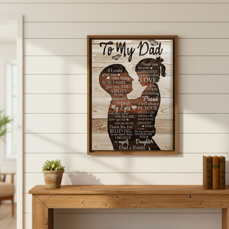 Heartfelt Memorial Canvas for Dad - Personalized Remembrance Gift