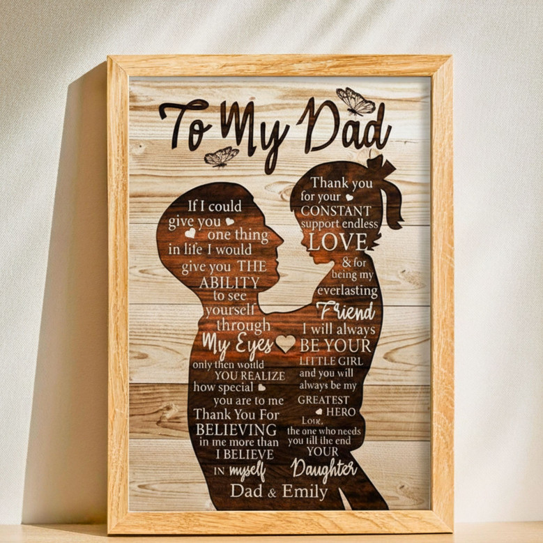 Heartfelt Memorial Canvas for Dad - Personalized Remembrance Gift