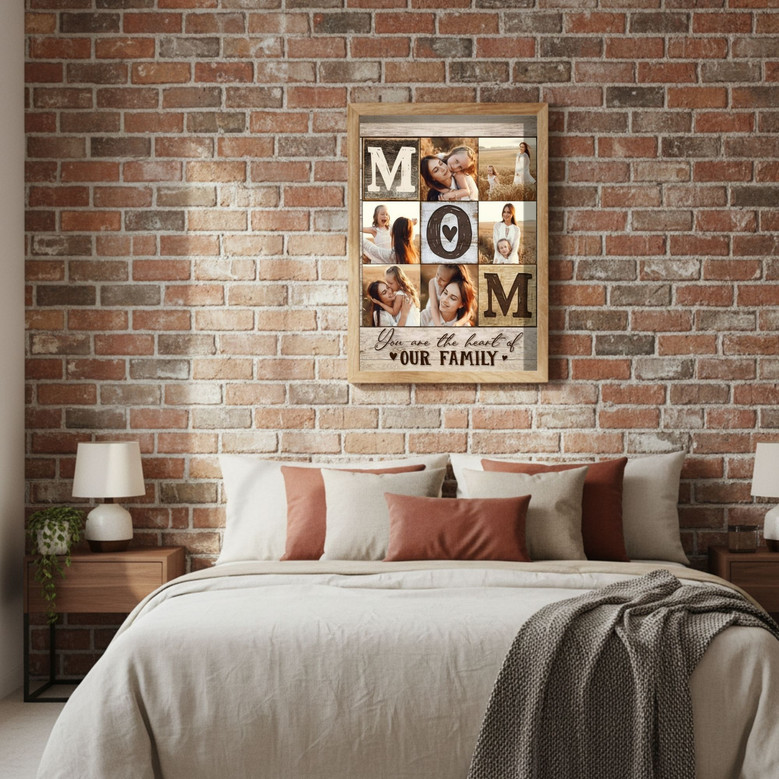 Heartfelt Personalized Mom Photo Quote Canvas Gift