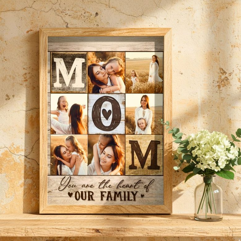Heartfelt Personalized Mom Photo Quote Canvas Gift