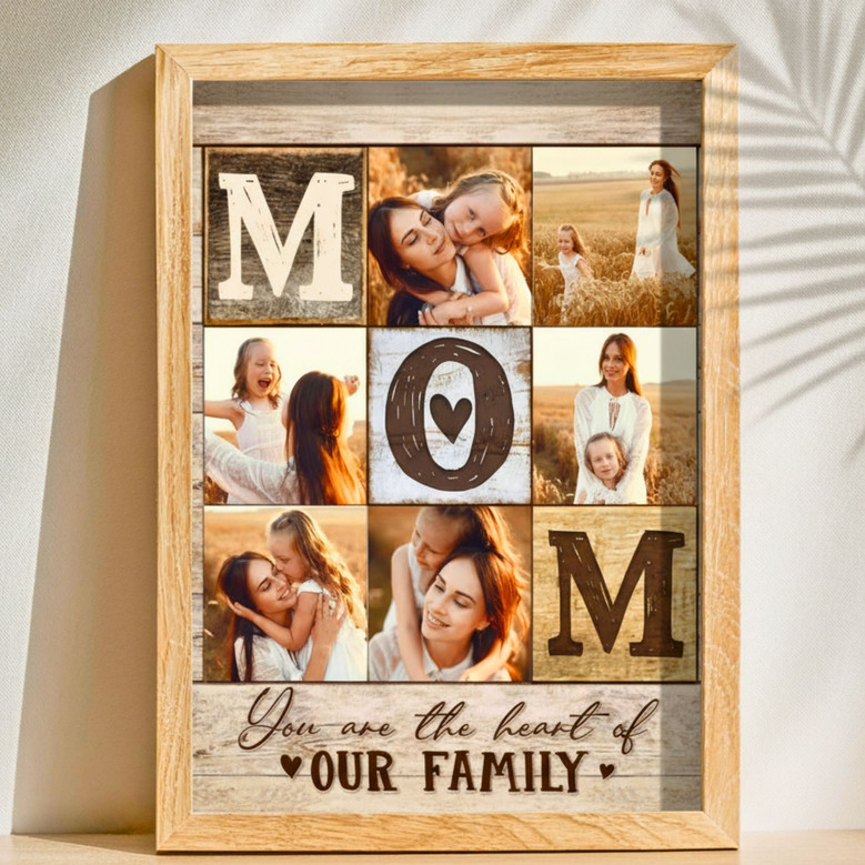 Heartfelt Personalized Mom Photo Quote Canvas Gift