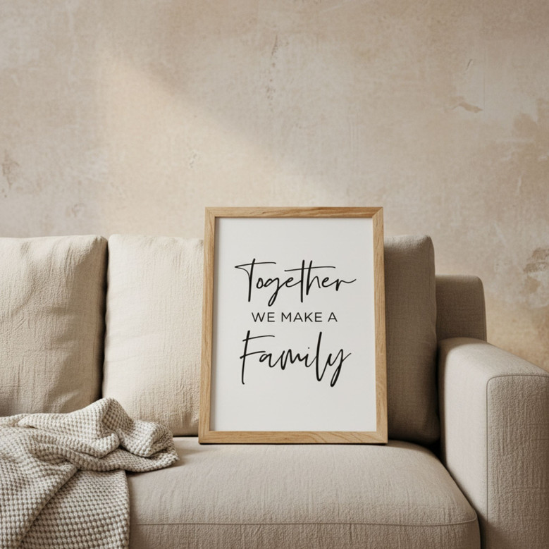 Touching Family Quotes Canvas - Inspirational Living Room Decor