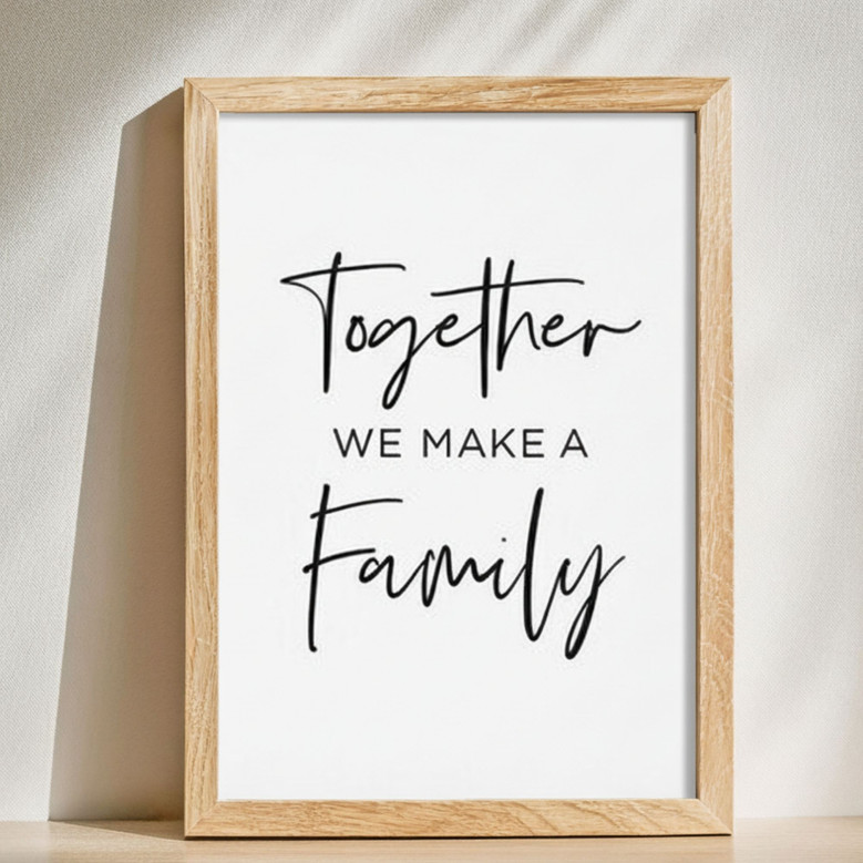 Touching Family Quotes Canvas - Inspirational Living Room Decor