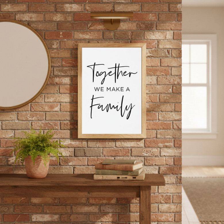 Touching Family Quotes Canvas - Inspirational Living Room Decor
