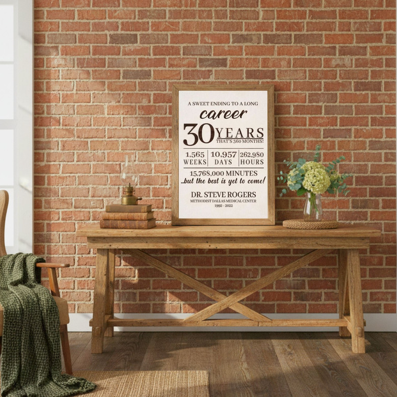 Custom Retirement Canvas - Heartfelt Gift for Teachers or Parents