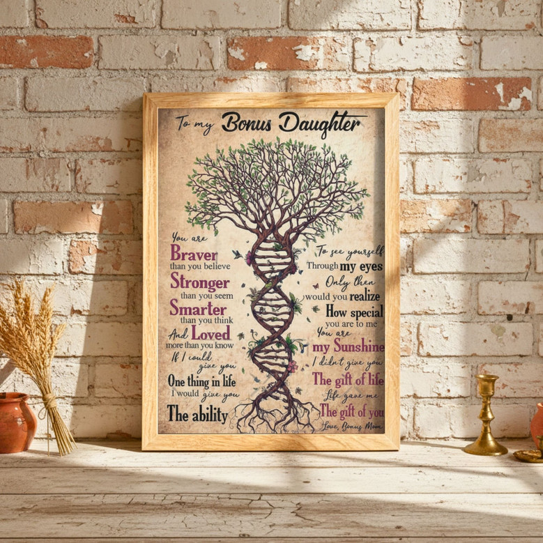 Mother Daughter Bond - Personalized Family Tree Canvas Wall Art