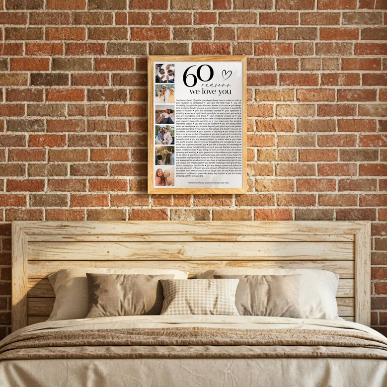 Dad's 60th Milestone - Personalized Reasons We Love You Canvas