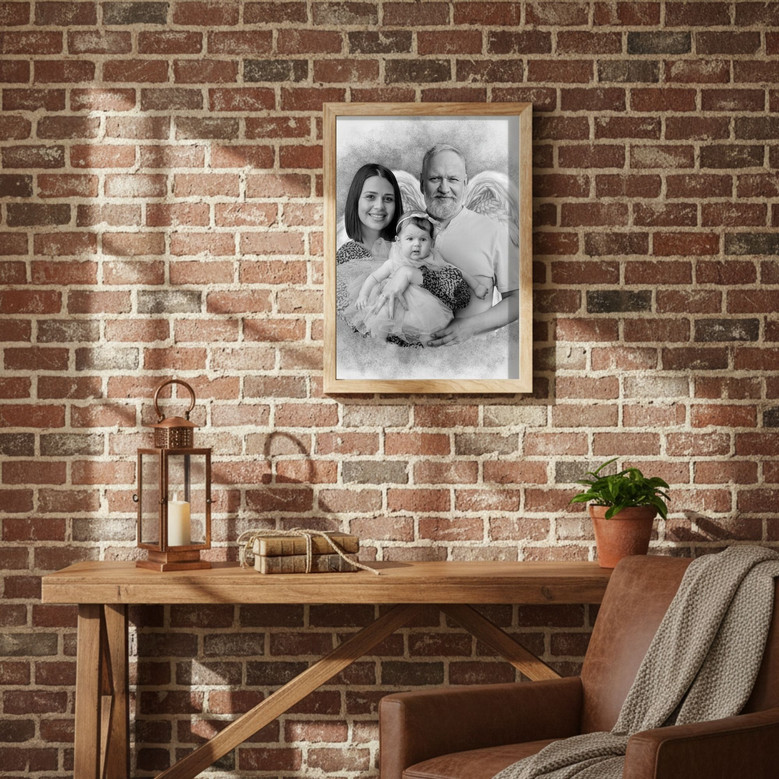 Eternal Love - Angel Wings Photo Tribute Canvas for Lost Parents