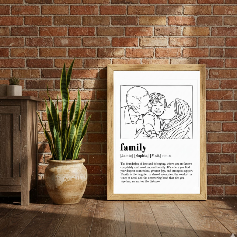 Personalized Family Bond Canvas - Minimalist Wall Art for Couples