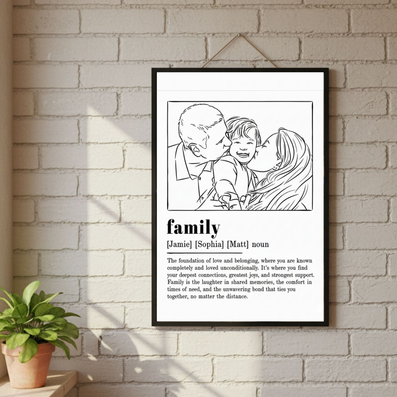 Personalized Family Bond Canvas - Minimalist Wall Art for Couples