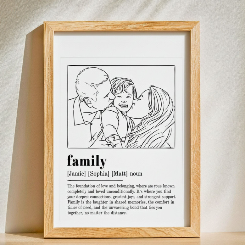 Personalized Family Bond Canvas - Minimalist Wall Art for Couples