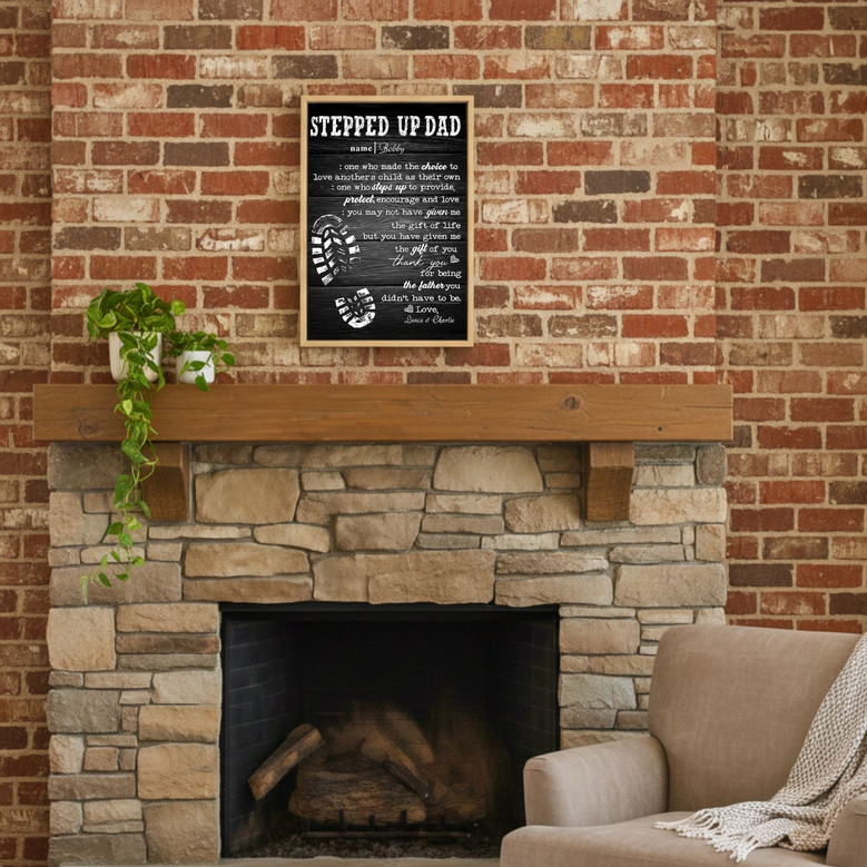 Heartfelt Custom Stepdad Canvas Gift for Father's Day