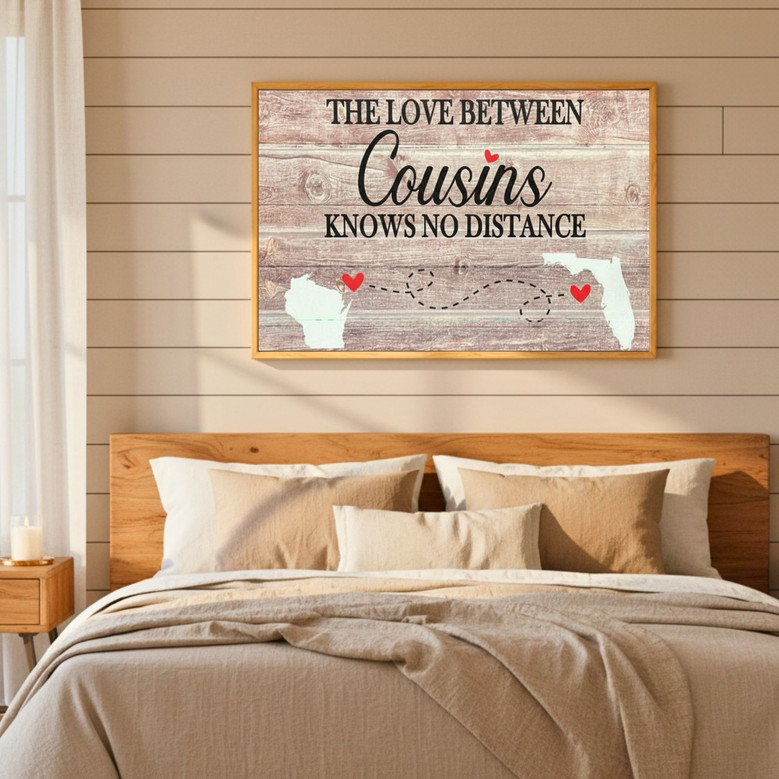 Heartfelt Family Love Across Miles - Christmas Canvas Gift Heartfelt Family Love Across Miles - Christmas Canvas Gift