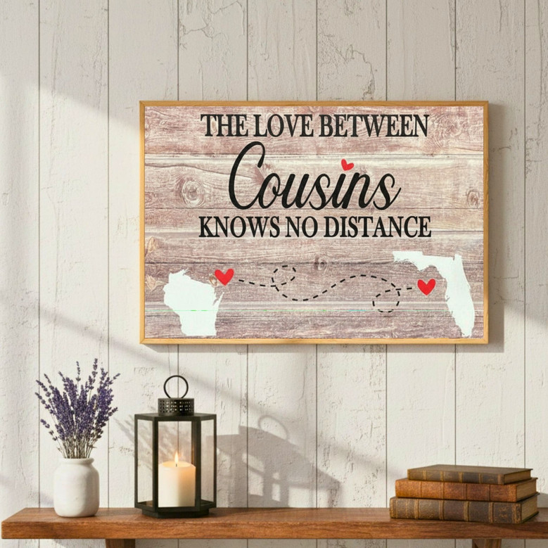 Heartfelt Family Love Across Miles - Christmas Canvas Gift Heartfelt Family Love Across Miles - Christmas Canvas Gift