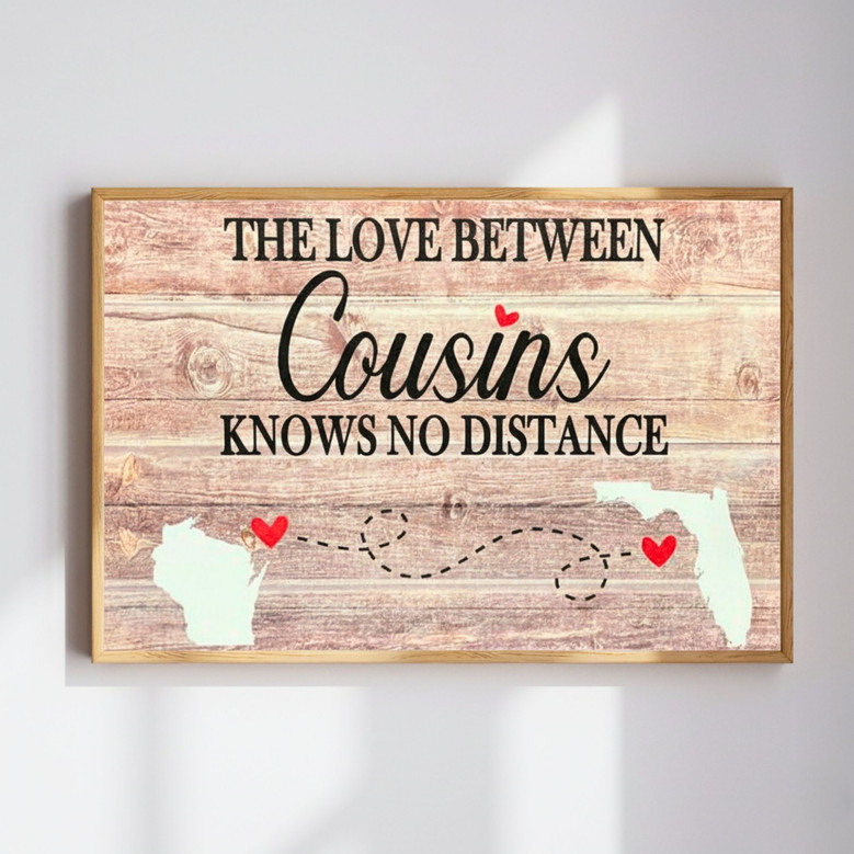 Heartfelt Family Love Across Miles - Christmas Canvas Gift Heartfelt Family Love Across Miles - Christmas Canvas Gift