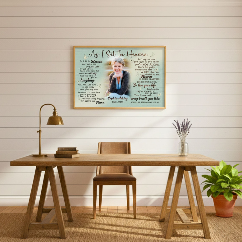 Heaven's Embrace - 'As I Sit In Heaven' Grandma Memorial Canvas Heaven's Embrace - 'As I Sit In Heaven' Grandma Memorial Canvas