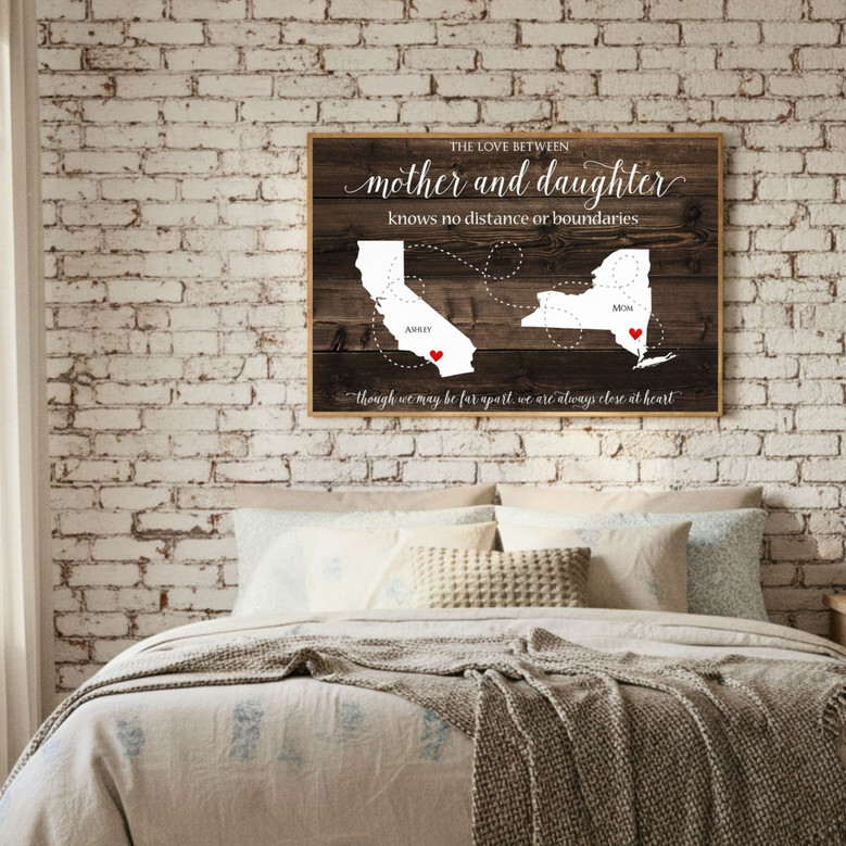 Mother Daughter Keepsake Canvas - Personalized Bond Gift