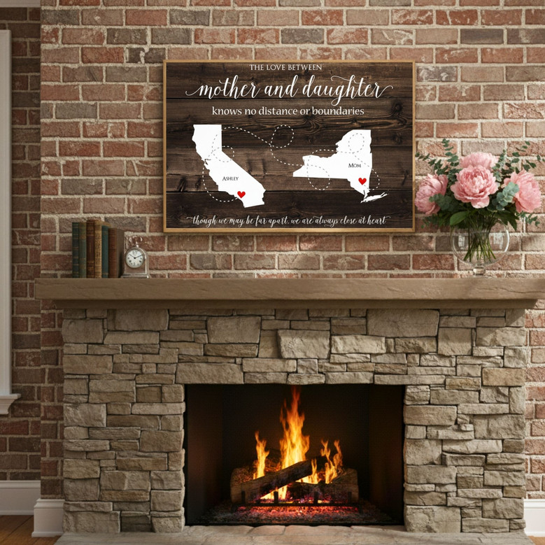 Mother Daughter Keepsake Canvas - Personalized Bond Gift