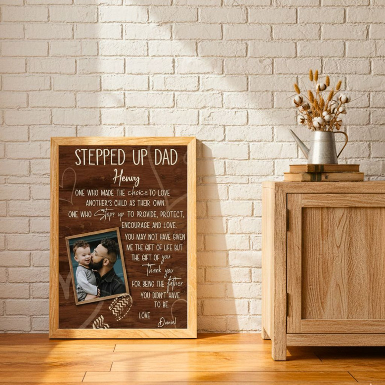 Personalized Canvas - Step Dad Gift from Kids for Father's Day