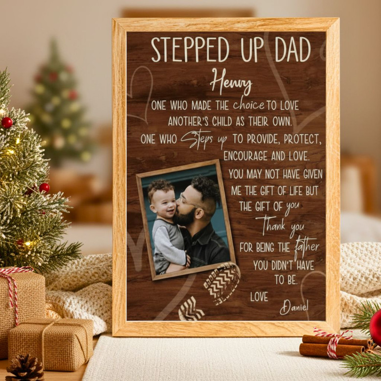 Personalized Canvas - Step Dad Gift from Kids for Father's Day