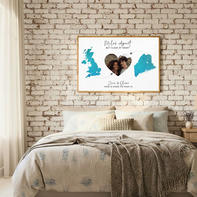 Personalized Photo Canvas for Long Distance Family & Friends Gift