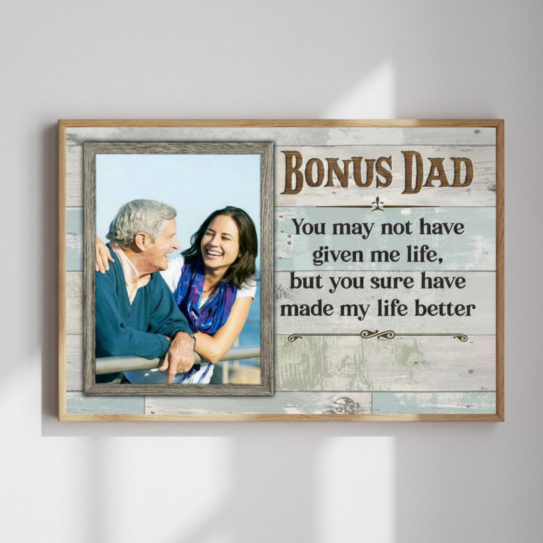 Custom Photo Keepsake Canvas - A Father's Day Gift for Bonus Dad