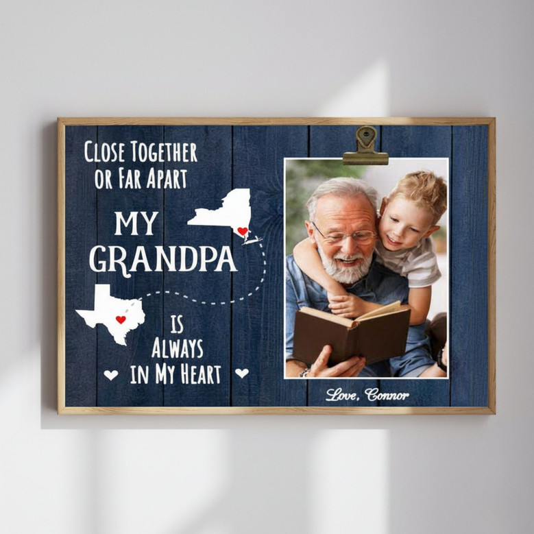 Personalized Grandpa Memorial Canvas - Forever in Our Hearts Gift Personalized Grandpa Memorial Canvas - Forever in Our Hearts Gift
