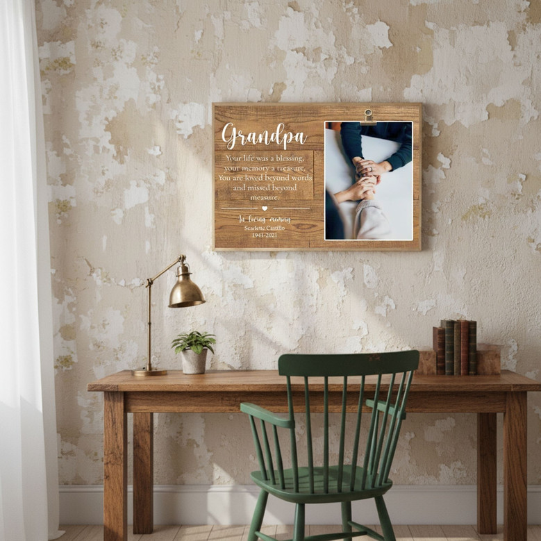 Personalized Grandpa Memorial Canvas - Heartfelt Sympathy Gift