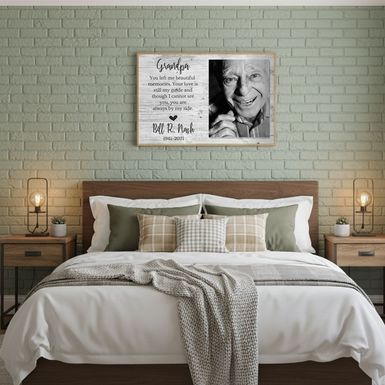 Personalized Grandpa Remembrance Canvas - Thoughtful Memorial Art
