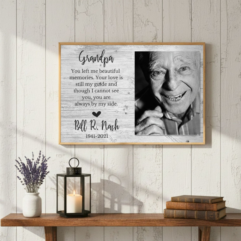 Personalized Grandpa Remembrance Canvas - Thoughtful Memorial Art