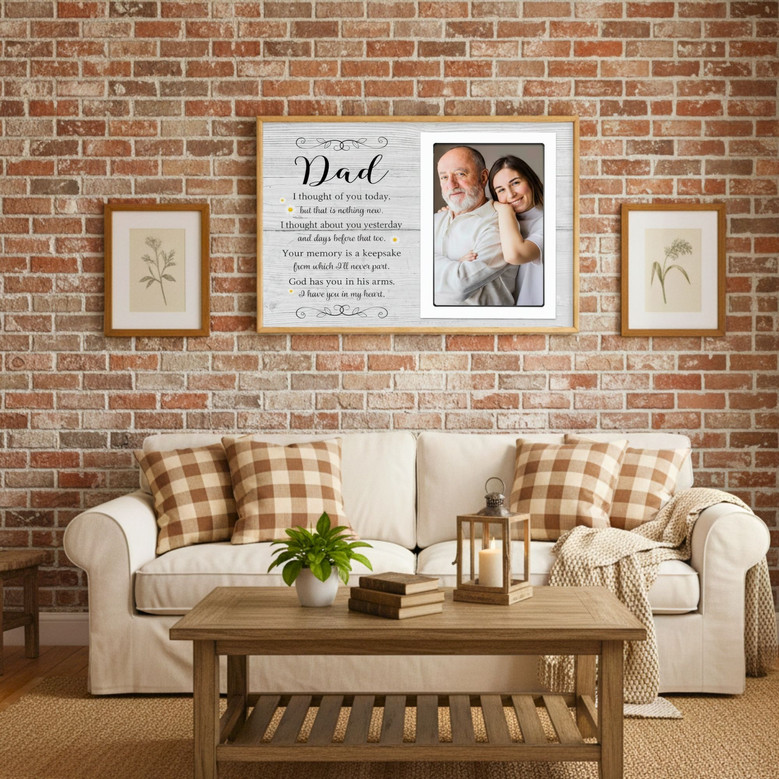 Personalized Memorial Canvas For Dad Sympathy Gifts