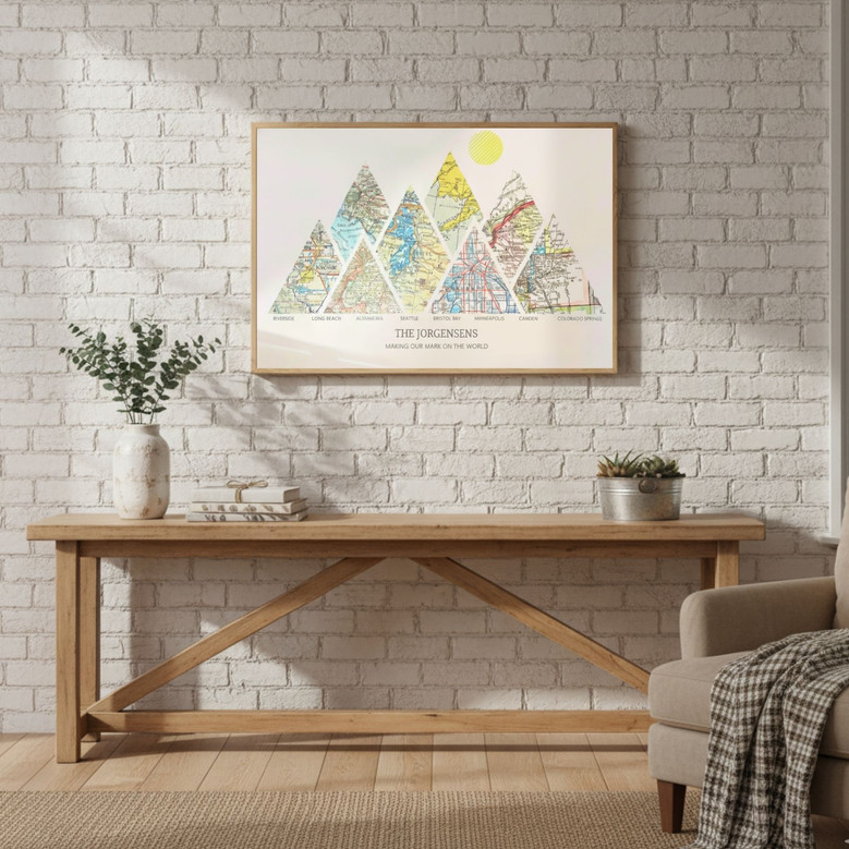 Mountain Milestones Canvas - Custom Wedding & Anniversary Art