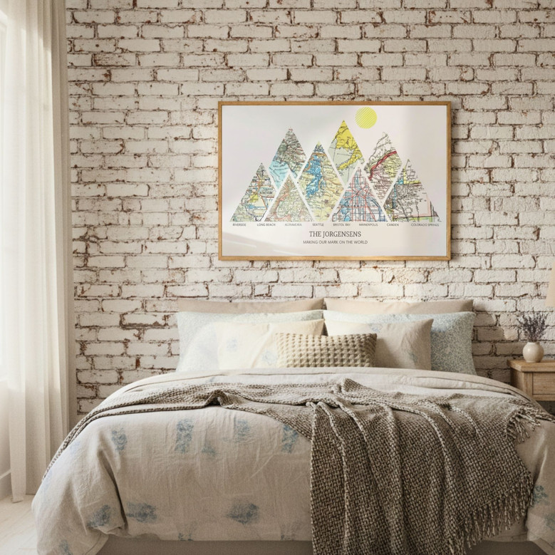 Mountain Milestones Canvas - Custom Wedding & Anniversary Art